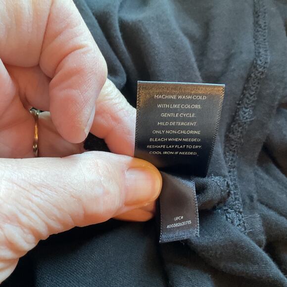 Simply Vera Black Lightweight Semi Sheer Longsleeve W/ Princess Seams Top XL - Picture 6 of 7